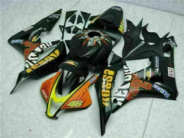 Carénage Honda CBR 600 RR 2007-2008 - Noir Jaune Repsol 46 Carénage Honda CBR 600 RR 2007-2008 - Noir Jaune Repsol 46