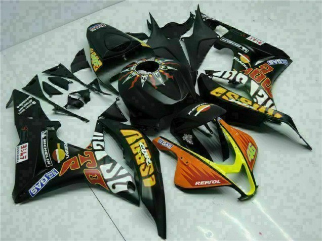 Carénage Honda CBR 600 RR 2007-2008 - Noir Jaune Repsol 46 Carénage Honda CBR 600 RR 2007-2008 - Noir Jaune Repsol 46