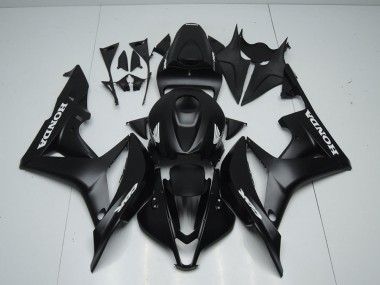Carénage Honda CBR 600 RR 2007-2008 - Noir Mat avec Blanc Décalque
