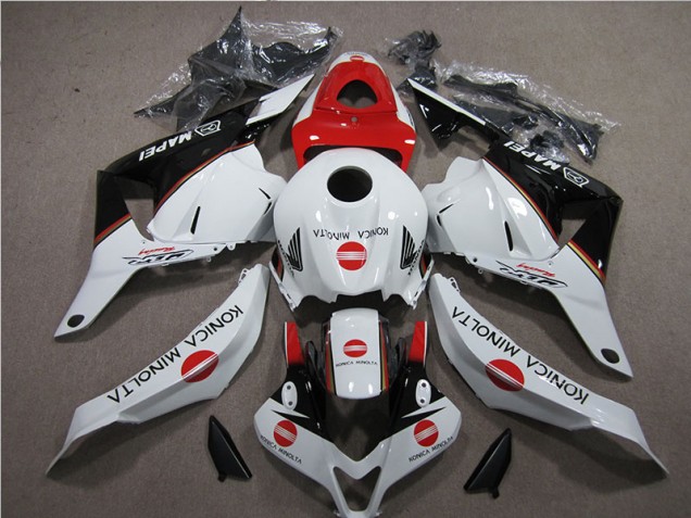 Carénage Honda CBR 600 RR 2009-2012 - Blanc Rouge Konica Minolta Carénage Honda CBR 600 RR 2009-2012 - Blanc Rouge Konica Minolta