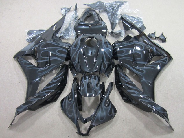 Carénage Honda CBR 600 RR 2009-2012 - Noir Argent Flamme Carénage Honda CBR 600 RR 2009-2012 - Noir Argent Flamme