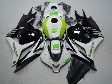 Carénage Honda CBR 600 RR 2009-2012 - Noir Blanc Vert Hannspree
