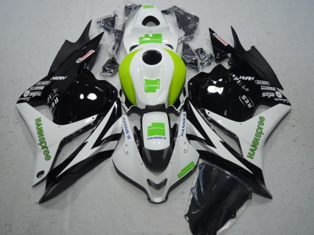 Carénage Honda CBR 600 RR 2009-2012 - Noir Blanc Vert Hannspree Carénage Honda CBR 600 RR 2009-2012 - Noir Blanc Vert Hannspree