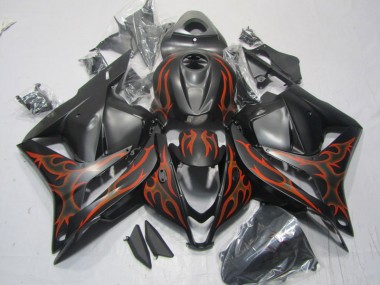 Carénage Honda CBR 600 RR 2009-2012 - Noir Rouge Flamme