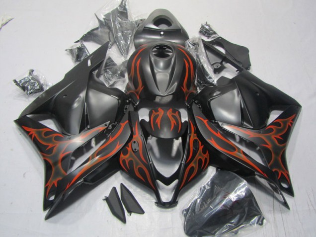 Carénage Honda CBR 600 RR 2009-2012 - Noir Rouge Flamme Carénage Honda CBR 600 RR 2009-2012 - Noir Rouge Flamme