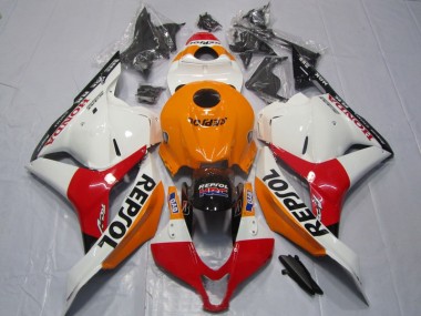 Carénage Honda CBR 600 RR 2009-2012 - Orange Rouge Blanc Repsol