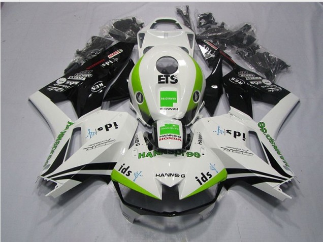 Carénage Honda CBR 600 RR 2013-2021 - Blanc Vert Hannspree ETS Carénage Honda CBR 600 RR 2013-2021 - Blanc Vert Hannspree ETS