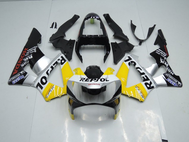 Carénage Honda CBR 900 RR 929 2000-2001 - Jaune Argent Noir Repsol Carénage Honda CBR 900 RR 929 2000-2001 - Jaune Argent Noir Repsol