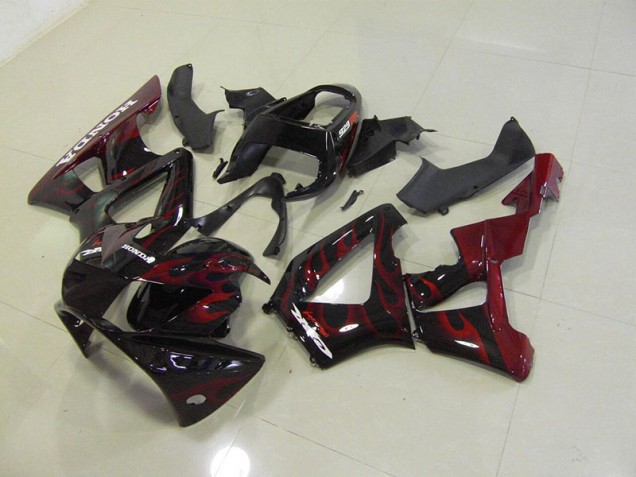 Carénage Honda CBR 900 RR 929 2000-2001 - Noir Rouge Flamme Carénage Honda CBR 900 RR 929 2000-2001 - Noir Rouge Flamme