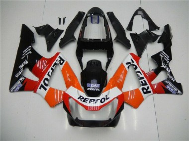 Carénage Honda CBR 900 RR 929RR 2000-2001 - Orange Rouge Noir Repsol