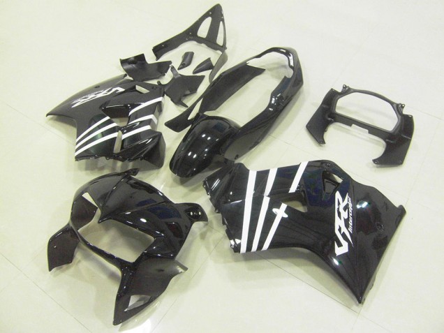 Carénage Honda VFR 800 1998-2001 - Noir Blanc Bande Carénage Honda VFR 800 1998-2001 - Noir Blanc Bande