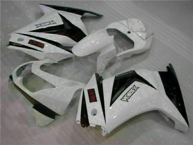 Carénage Kawasaki EX250 2008-2012 - Blanc Noir Carénage Kawasaki EX250 2008-2012 - Blanc Noir