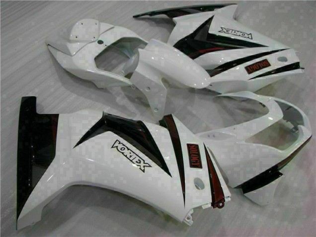 Carénage Kawasaki EX250 2008-2012 - Blanc Noir Carénage Kawasaki EX250 2008-2012 - Blanc Noir