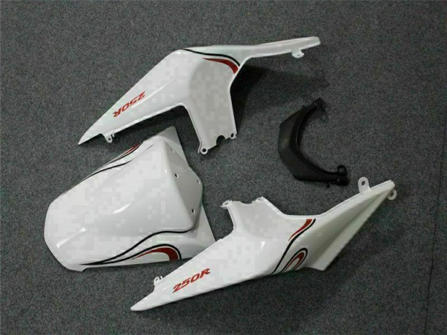 Carénage Kawasaki EX250 2008-2012 - Blanc Rouge Carénage Kawasaki EX250 2008-2012 - Blanc Rouge