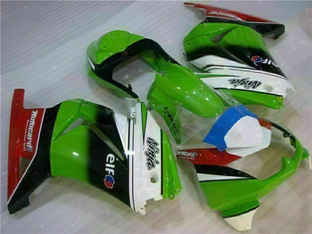 Carénage Kawasaki EX250 2008-2012 - Blanc Vert Noir Ninja Carénage Kawasaki EX250 2008-2012 - Blanc Vert Noir Ninja