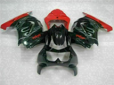 Carénage Kawasaki EX250 2008-2012 - Noir Rouge Ninja