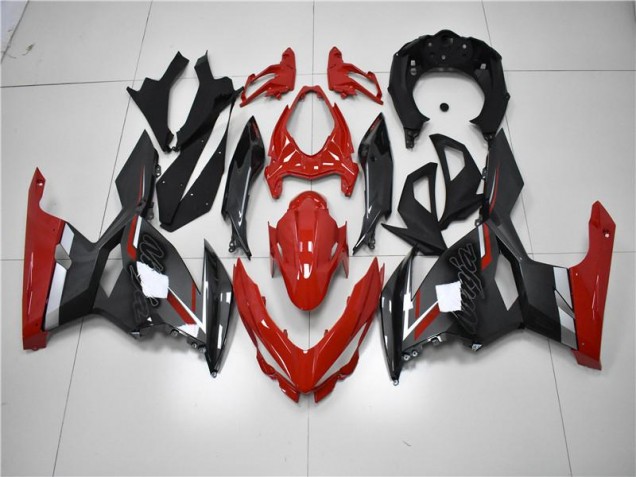 Carénage Kawasaki EX400 2018-2023 - Rouge Noir Carénage Kawasaki EX400 2018-2023 - Rouge Noir