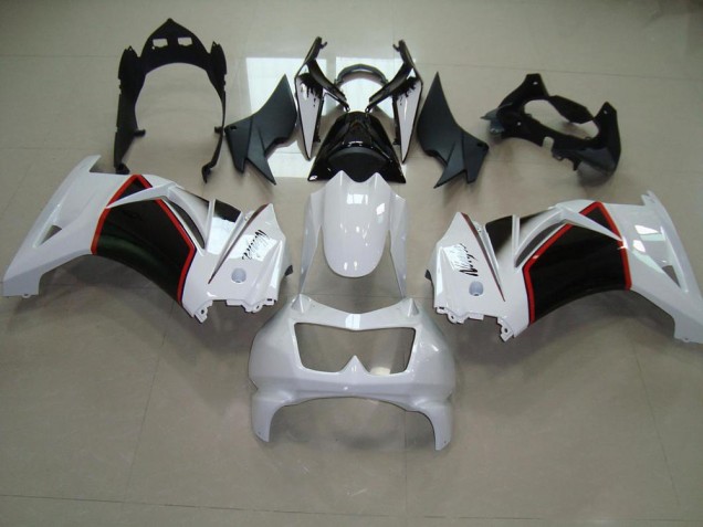 Carénage Kawasaki ZX 250R 2008-2012 - Blanc Nacré Noir Carénage Kawasaki ZX 250R 2008-2012 - Blanc Nacré Noir