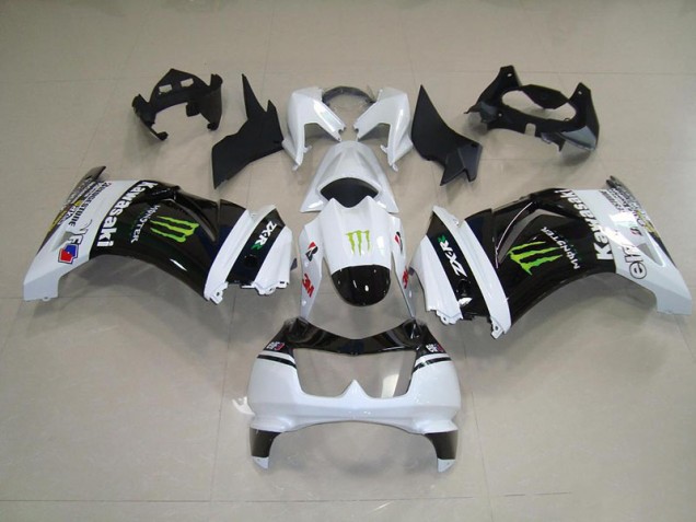 Carénage Kawasaki ZX 250R 2008-2012 - Noir Blanc Monster Carénage Kawasaki ZX 250R 2008-2012 - Noir Blanc Monster