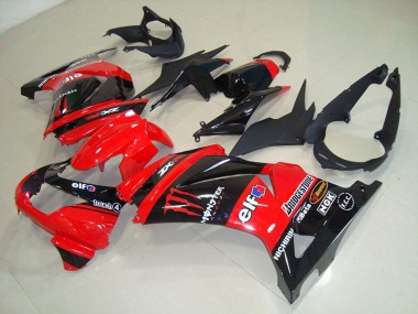 Carénage Kawasaki ZX 250R 2008-2012 - Noir Rouge Monster