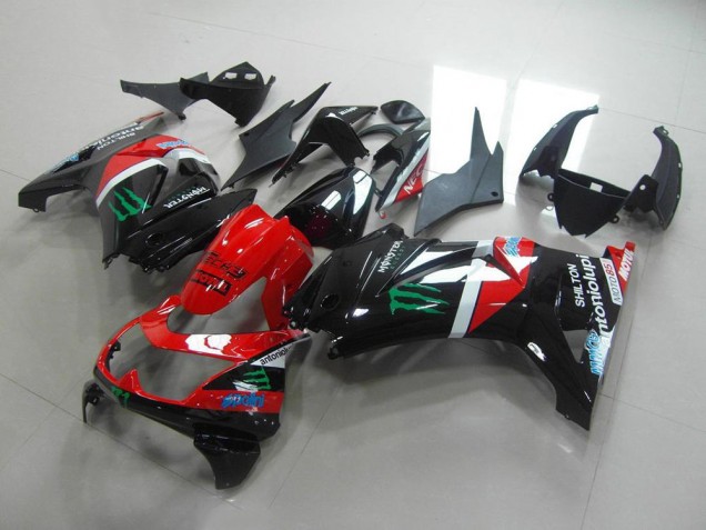 Carénage Kawasaki ZX 250R 2008-2012 - Rouge et Noir Monster Carénage Kawasaki ZX 250R 2008-2012 - Rouge et Noir Monster