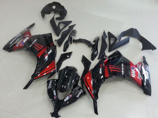 Carénage Kawasaki ZX 300R 2013-2016 - Noir Rouge Monster Carénage Kawasaki ZX 300R 2013-2016 - Noir Rouge Monster