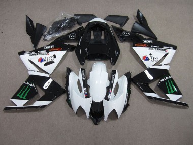 Carénage Kawasaki ZX10R 2003-2005 - Noir Blanc Monster