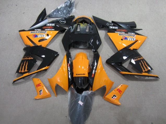 Carénage Kawasaki ZX10R 2003-2005 - Noir Orange 3M Monster Carénage Kawasaki ZX10R 2003-2005 - Noir Orange 3M Monster