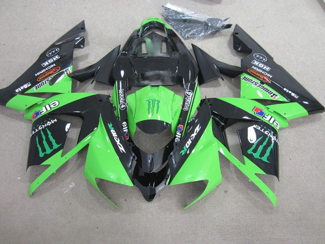 Carénage Kawasaki ZX10R 2003-2005 - Noir Vert Monster Carénage Kawasaki ZX10R 2003-2005 - Noir Vert Monster