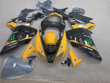 Carénage Kawasaki ZX10R 2006-2007 - Noir Jaune Touch4 Monster