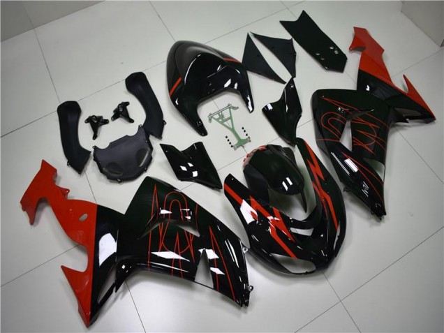 Carénage Kawasaki ZX10R 2006-2007 - Noir Rouge Carénage Kawasaki ZX10R 2006-2007 - Noir Rouge