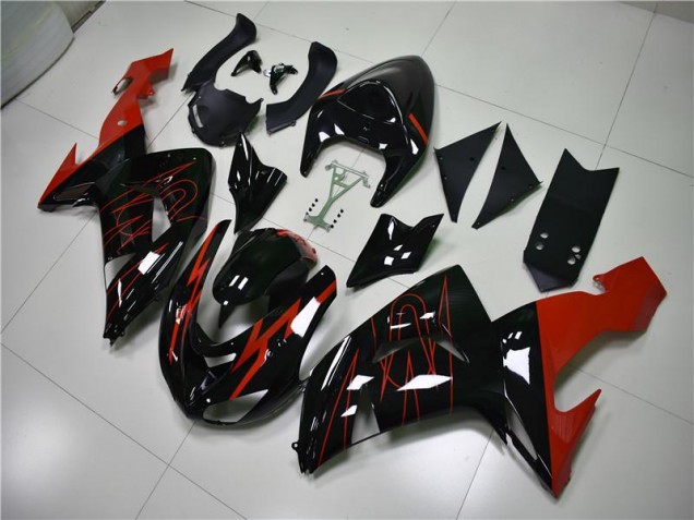 Carénage Kawasaki ZX10R 2006-2007 - Noir Rouge Carénage Kawasaki ZX10R 2006-2007 - Noir Rouge