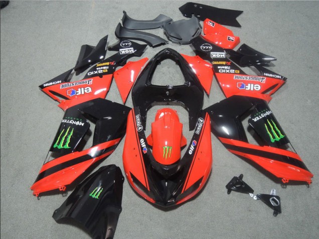 Carénage Kawasaki ZX10R 2006-2007 - Noir Rouge Touch4 Monster Carénage Kawasaki ZX10R 2006-2007 - Noir Rouge Touch4 Monster