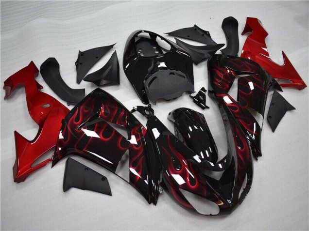 Carénage Kawasaki ZX10R 2006-2007 - Rouge Flamme Carénage Kawasaki ZX10R 2006-2007 - Rouge Flamme
