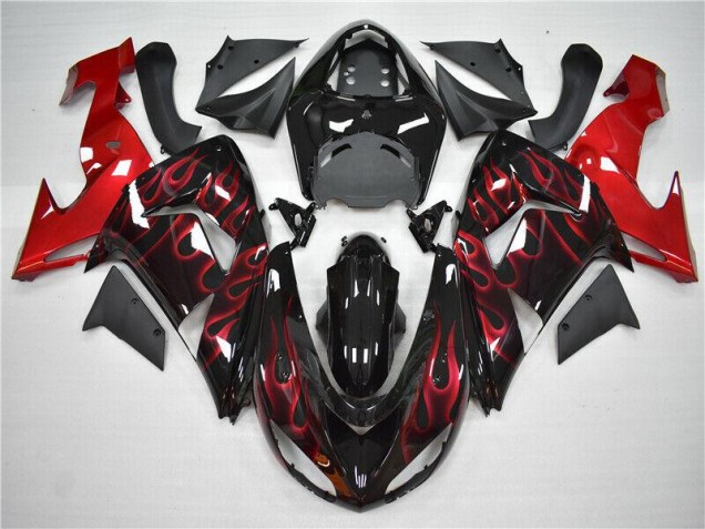 Carénage Kawasaki ZX10R 2006-2007 - Rouge Flamme Carénage Kawasaki ZX10R 2006-2007 - Rouge Flamme