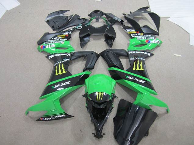 Carénage Kawasaki ZX10R 2008-2010 - Noir Vert Monster Carénage Kawasaki ZX10R 2008-2010 - Noir Vert Monster