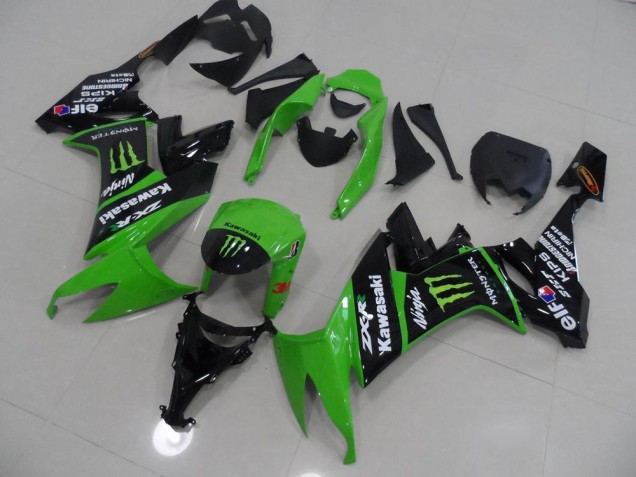 Carénage Kawasaki ZX10R 2008-2010 - Vert et Noir Monster Carénage Kawasaki ZX10R 2008-2010 - Vert et Noir Monster