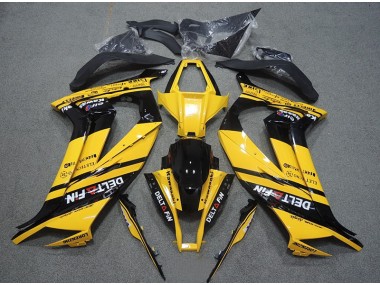 Carénage Kawasaki ZX10R 2011-2015 - Jaune Noir Delt Fin