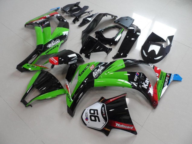 Carénage Kawasaki ZX10R 2011-2015 - Vert Noir avec Number 66