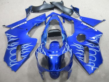 Carénage Kawasaki ZX12R 2002-2006 - Bleu Blanc Flamme