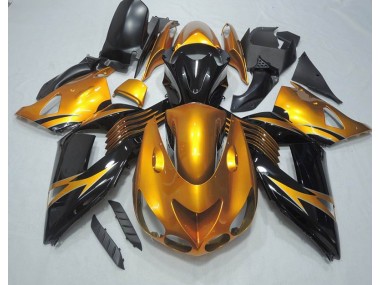 Carénage Kawasaki ZX14R ZZR 1400 2006-2011 - Noir Or
