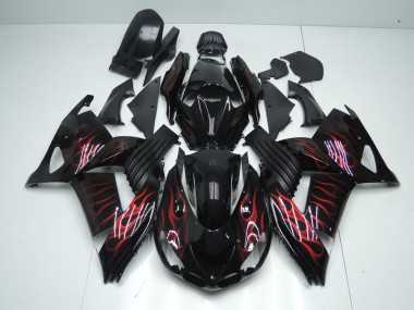 Carénage Kawasaki ZX14R ZZR 1400 2006-2011 - Rouge Flamme