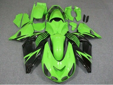 Carénage Kawasaki ZX14R ZZR 1400 2006-2011 - Vert Noir