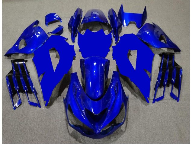 Carénage Kawasaki ZX14R ZZR 1400 2012-2021 - Bleu Noir Carénage Kawasaki ZX14R ZZR 1400 2012-2021 - Bleu Noir