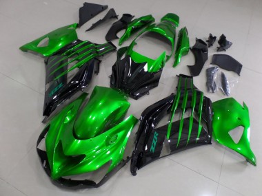 Carénage Kawasaki ZX14R ZZR 1400 2012-2021 - Candy Vert et Noir