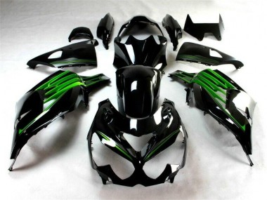 Carénage Kawasaki ZX14R ZZR 1400 2012-2021 - Noir Vert