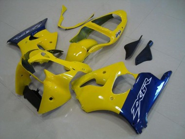 Carénage Kawasaki ZX6R 2000-2002 - Jaune Bleu