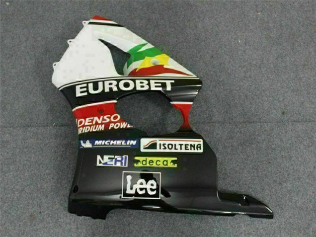 Carénage Kawasaki ZX6R 2000-2002 - Noir Blanc Eurobet Carénage Kawasaki ZX6R 2000-2002 - Noir Blanc Eurobet