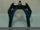 Carénage Kawasaki ZX6R 2000-2002 - Noir avec Bleu Flamme Carénage Kawasaki ZX6R 2000-2002 - Noir avec Bleu Flamme
