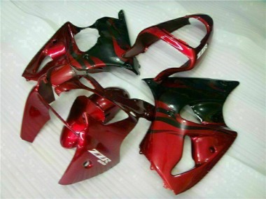 Carénage Kawasaki ZX6R 2000-2002 - Rouge Noir